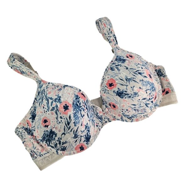 Lucky Brand Gray Floral Underwire Bra 40C - Picture 1 of 5